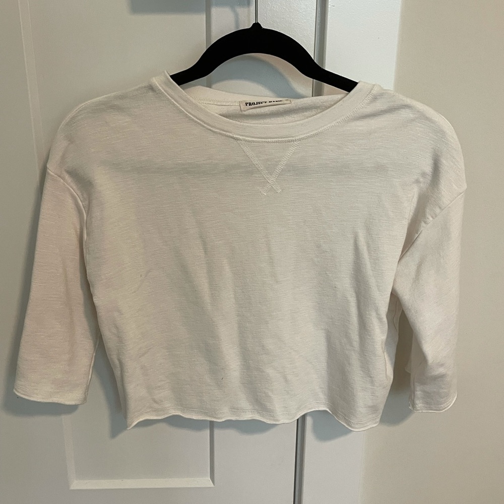 Project Basic White Crop Top